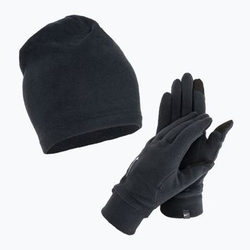 Vyriškas rinkinys kepurė + pirštinės Nike Fleece black/black/silver