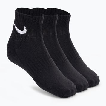 Kojinės Nike Everyday Cushioned Ankle 3 poros black/white