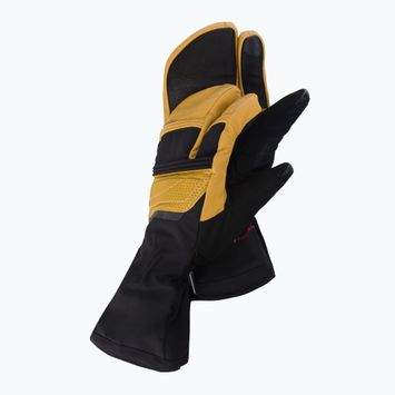 Lenz Heat Glove 8.0 Finger Cap Lobster šildoma slidinėjimo pirštinė juodai geltona 1207