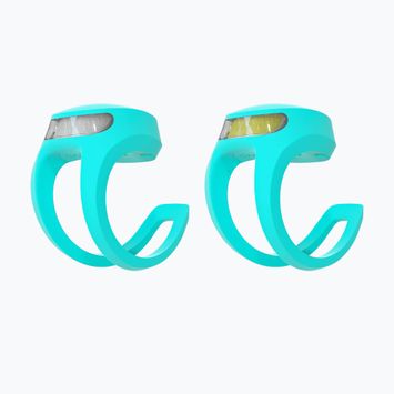 Dviračio žibintų rinkinys Knog Frog V3 Twinpack jūros spalvos