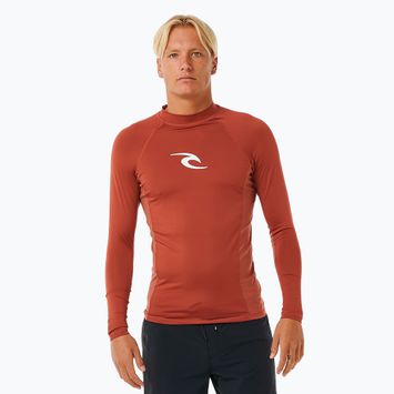 Vyriški plaukimo marškinėliai ilgomis rankovėmis Rip Curl Waves Upf Perf L/S red