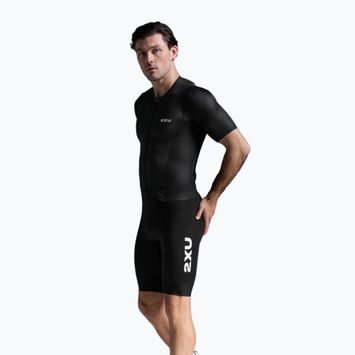Vyriškas triatlono kombinezonas 2XU Aero Hex Sleeved black/white