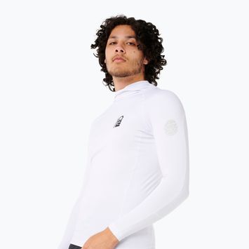 Vyriški plaukimo marškinėliai ilgomis rankovėmis Rip Curl Search UPF Performance Hood white