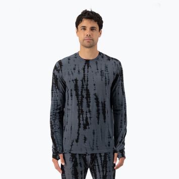 Termoaktyvūs vyriški marškinėliai ilgomis rankovėmis Mons Royale Cascade Merino Base Layer grey tie dye