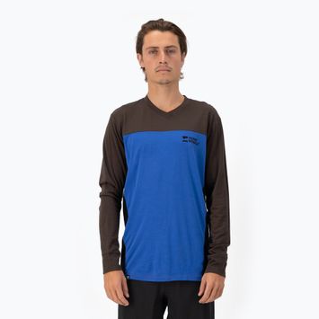 Termoaktyvūs vyriški marškinėliai ilgomis rankovėmis Mons Royale Redwood Enduro VLS cedar/ cobalt/ black