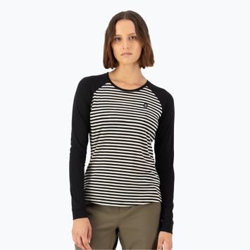 Moteriška termo maikutė su ilgomis rankovėmis "Mons Royale Icon Raglan mr stripe/black