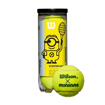 Wilson Minions Stage 1 vaikiški teniso kamuoliukai 3 vnt. geltoni WR8202501