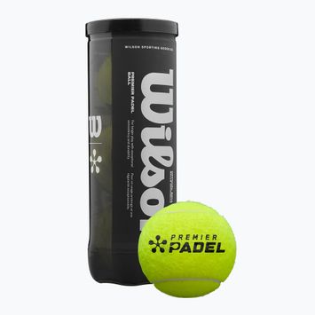 Padelio kamuoliukai Wilson Premier Padel 3 vnt. yellow