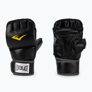 Vyriškos graplingo pirštinės su nykščiu Everlast MMA pirštinės juodos EV7562