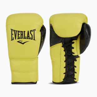 Bokso pirštinės Everlast Powerlock 2 Laced Pro Training neon yellow