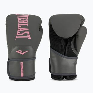 Bokso pirštinės Everlast Pro Style Elite 2 grey/pink