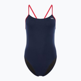 Moteriškas vientisas plaukimo kostiumas TYR Hexa Cutoutfit navy/red