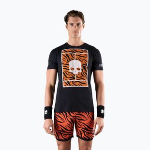 HYDROGEN Teniso korto medvilninis trikotažinis marškinėlis juodos spalvos