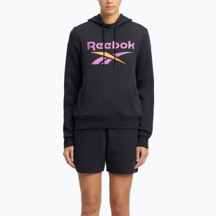 Moteriškas džemperis Reebok Identity Big Logo Fleece black/purple rave/electric amber