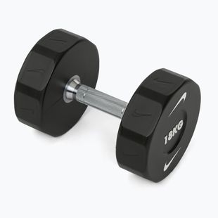 Chromuota hantelė Nike Strength Pro Urethane Dumbbell 18 kg black/white