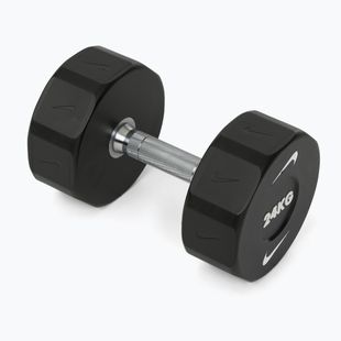 Chromuota hantelė Nike Strength Pro Urethane Dumbbell 24 kg black/white