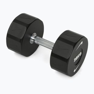 Chromuota hantelė Nike Strength Pro Urethane Dumbbell 28 kg black/white