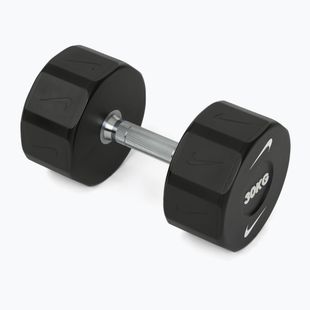 Chromuota hantelė Nike Strength Pro Urethane Dumbbell 30 kg black/white