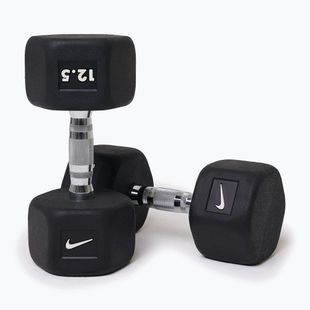 Gumuota hantelė Nike Strength Hex Dumbbell 12,5 kg black/white