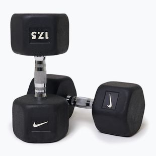 Gumuota hantelė Nike Strength Hex Dumbbell 17,5 kg black/white