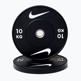 Bumperinės svorio plokštės Nike Strength Rubber Bumper Plates 10 kg black/white