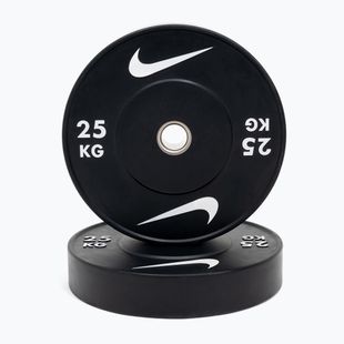 Bumperinės svorio plokštės Nike Strength Rubber Bumper Plates 25 kg black/white
