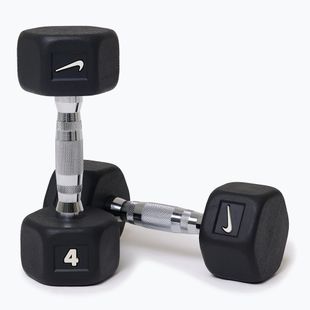 Hanteliai Nike Strength Hex Dumbbell 2 x 4 kg black/white