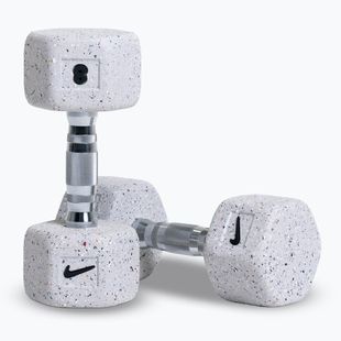 Hanteliai Nike Strength Grind Hex Dumbbell 2 x 8 kg wolf grey