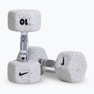 Hanteliai Nike Strength Grind Hex Dumbbell 2 x 10 kg wolf grey