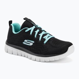 SKECHERS Graceful Get Connected moteriški treniruočių bateliai black/turquoise