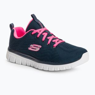 SKECHERS Graceful Get Connected moteriški treniruočių bateliai navy/hot pink