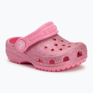 Vaikiškos šlepetės Crocs Classic Glitter Clog Toddler pink lrmonade