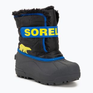 Paauglių sniego batai Sorel Snow Commander black/super blue