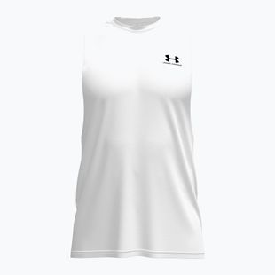 Vyriški treniruočių marškinėliai Under Armour Left Chest Cut Off Tank white/black