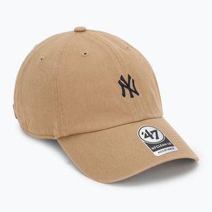 Kepuraitė su snapeliu 47 Brand MLB New York Yankees Base Runner CLEAN UP khaki