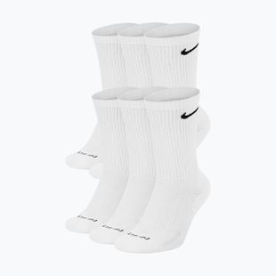 Vyriškos kojinės Nike Everyday Plus Cushioned Crew 6 pairs white/black