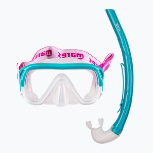 Vaikiškas paviršinio nardymo rinkinys Mares Combo Keewee Junior aqua/white/clear