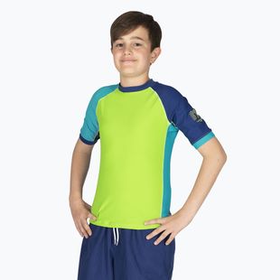 Vaikiški plaukimo marškinėliai Mares Rashguard Shield Youth lime