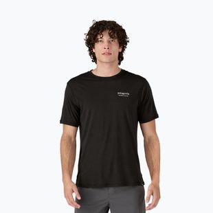 Vyriški marškinėliai Patagonia Cap Cool Merino Blend Graphic Shirt Heritage header/black