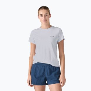 Moteriški žygio marškinėliai Patagonia P-6 Logo Responsibili-Tee white