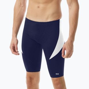 Vyrų plaukimo šortai TYR Durafast Elite Curve Splice Hexa Jammer navy/white