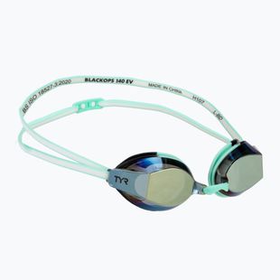 Moteriški plaukimo akiniai TYR Blackops 140 Ev Racing Mirrored gold/ mint/ white