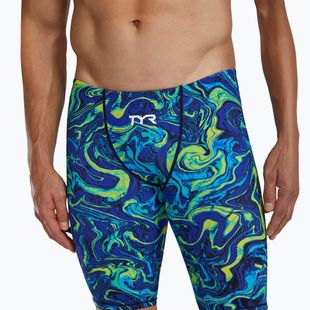 Vyriški plaukimo šortai TYR Thresher Jammer Hyperblitz blue/green