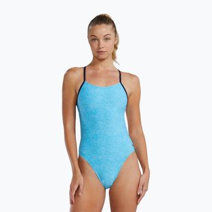 Moteriškas vientisas maudymosi kostiumėlis TYR Durafast Elite Lapped Cutoutfit light blue/aqua