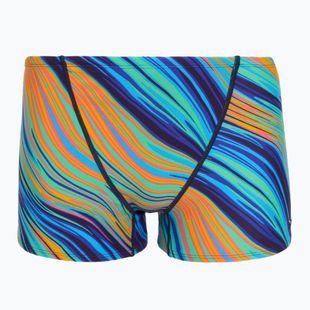 Vyriškos plaukimo trumpikės TYR Durafast Elite Riptidal Square Leg teal/orange