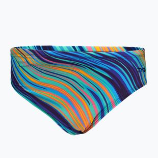 Vyriškos plaukimo kelnaitės TYR Durafast Elite Riptidal Briefs teal/orange