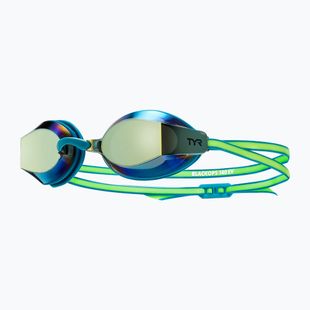 Plaukimo akiniai TYR Blackops 140 Ev Racing Mirrored turquoise/lime