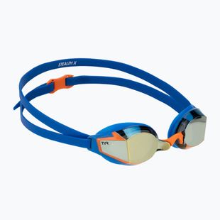 Akiniai plaukiojimui TYR Stealth-X Performance Mirrored navy/gold