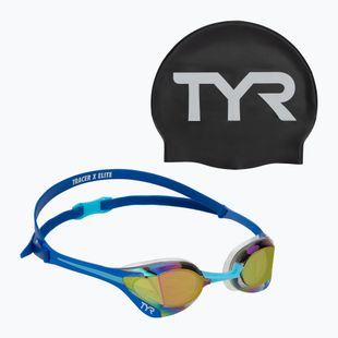 Akiniai plaukiojimui TYR Tracer-X Elite Racing Mirrored blue/turquoise