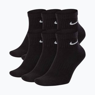 Nike Everyday Cushioned 6 poros juodų/baltų kojinių